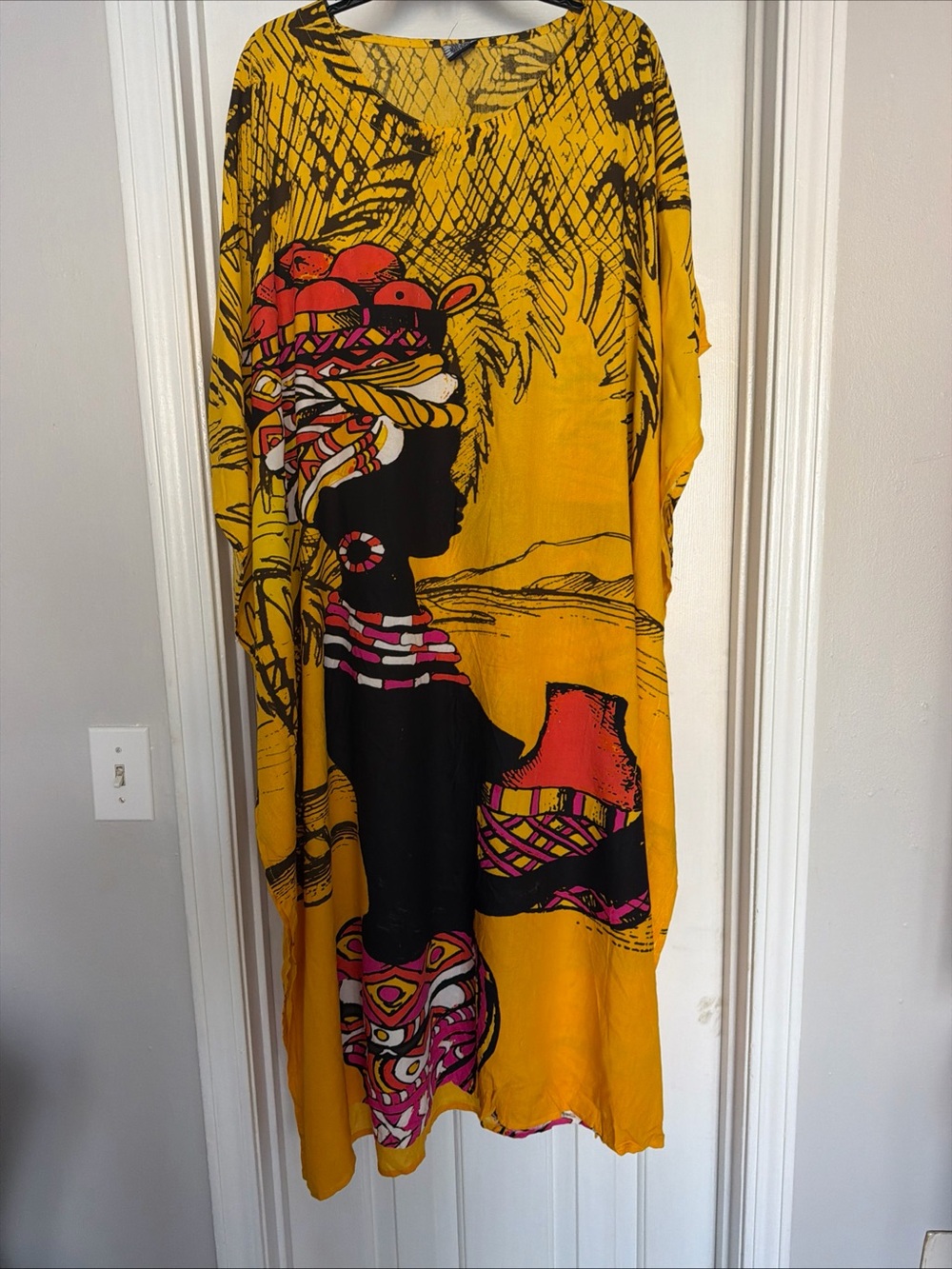 2 Graphic Kaftan Dress with African Accents